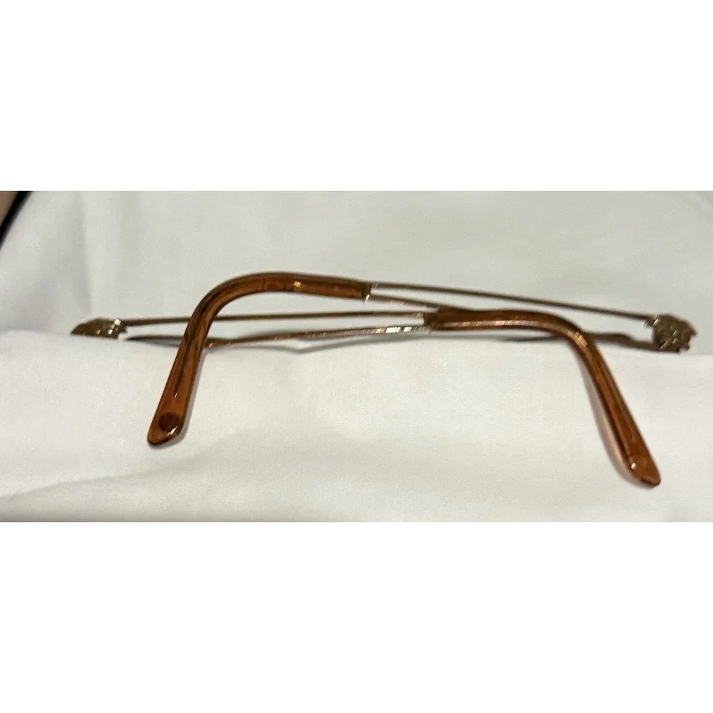 Versace Copper Gold  Eyeglasses Frames Only Italy Designer‎ Women Used